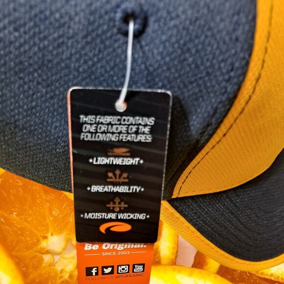 NWT‎ Pukka A-Flex Black-Yellow Lightweight Breathability Golf Cap - Picture 5 of 8